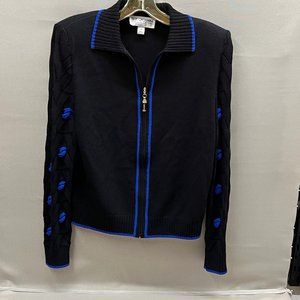 St. John Collection Zip Cardigan Size 8